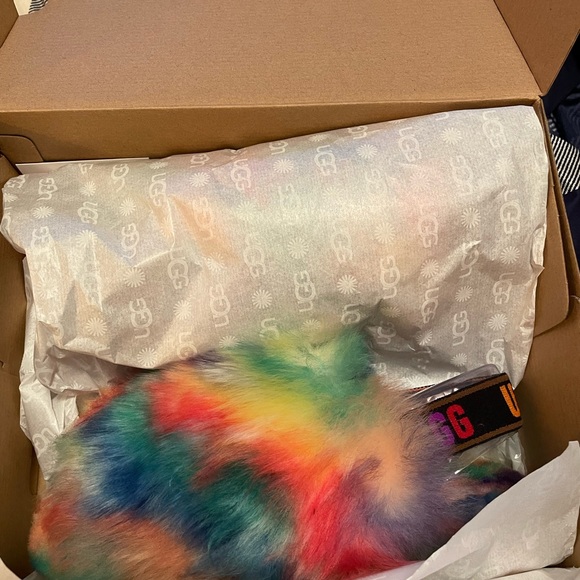 UGGS Rainbow slippers/slides size W9/UK40 - Picture 9 of 12